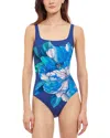 GOTTEX GOTTEX WILDFLOWER SQUARE NECK ONE-PIECE