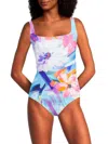 GOTTEX WOMEN'S FLORAL ONE PIECE SWIMSUIT
