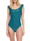 Gottex Martini Off-the-shoulder One Piece Swimsuit In Multi Green