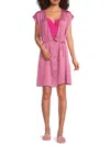 Gottex Women's Modern Shades Wrap Cover Up Dress In Pink