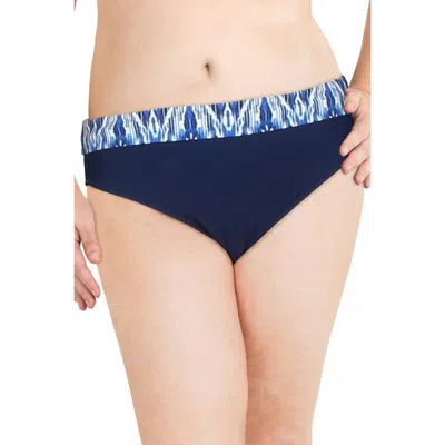 Gottex Womens Printed Foldover Swim Bottom Separates In Blue