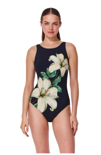 Gottex Yuri Flower Post Mastectomy High Neck One Piece In Multi