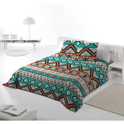 Gouchee Home Africa 3 Piece Duvet Cover Set In Turquoise,orange,black