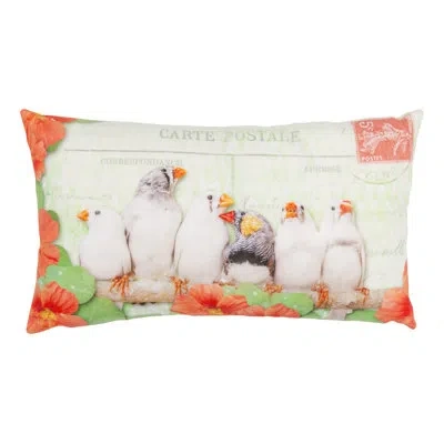Gouchee Home Bunte Vogel Bird Cotton Lumbar Pillow