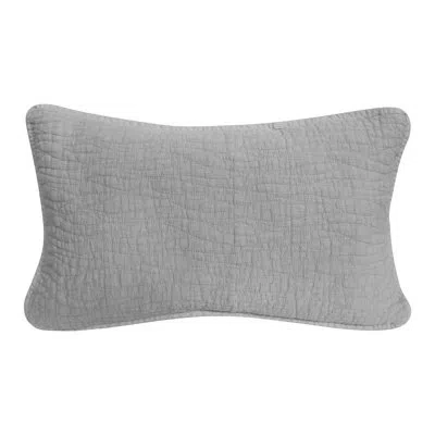 Gouchee Home Carson Rectangular Cotton Pillow Cover & Insert In Gray