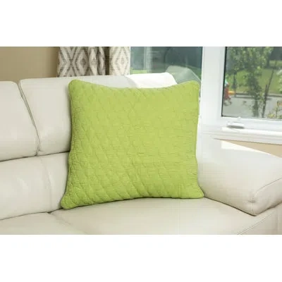 Gouchee Home Cotton Euro Pillow In Lime