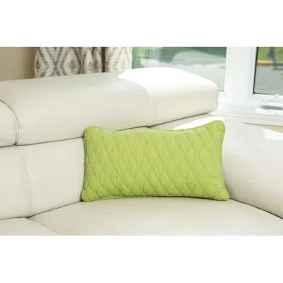 Gouchee Home Cotton Lumbar Pillow In Lime