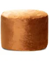 Gouchee Home Eclipse Copper Velvet Pouf In Copper