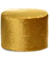 Gouchee Home Eclipse Mustard Velvet Pouf In Mustard