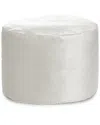 Gouchee Home Eclipse Silver Velvet Pouf In Silver