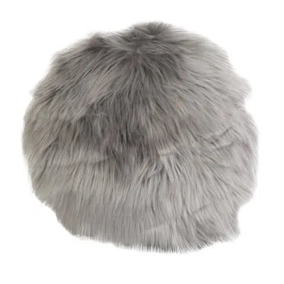 Gouchee Home Edinburgh Faux Fur Pillow Cover & Insert In Light Gray