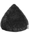 Gouchee Home Fluffy Bean Bag Chair In Black