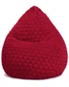 Gouchee Home Fluffy Hearts Fluffy Soft Bean Bag Chair In Red