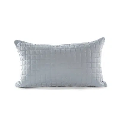 Gouchee Home Grid Long Rectangular Pillow Cover & Insert In Silver