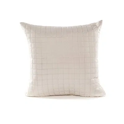 Gouchee Home Grid Throw Pillow In Ivory