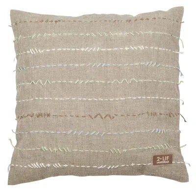 Gouchee Home Justin Linen Throw Pillow In Green