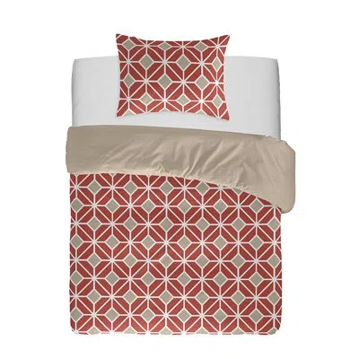 Gouchee Home Komet Coral King 3pc Duvet Cover Set