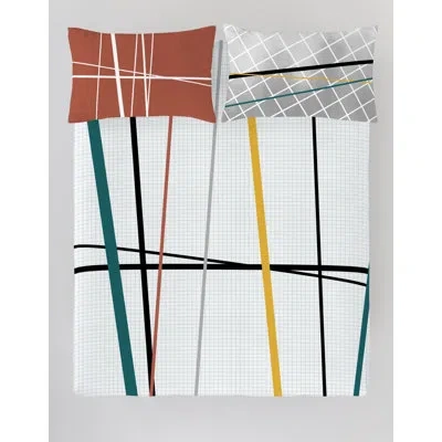 Gouchee Home Memphis 3pcs Duvet Cover Set In Black;red;yellow;teal