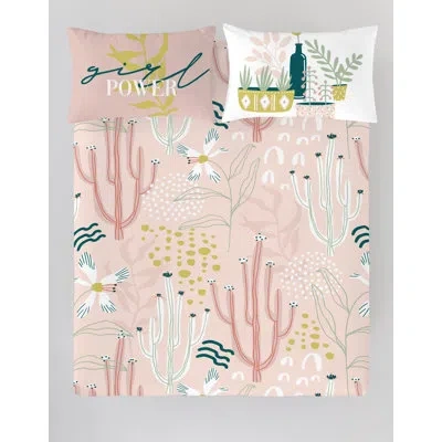 Gouchee Home Naive 3pcs Duvet Cover Set (90"wx92"l) In Green;yellow;pink