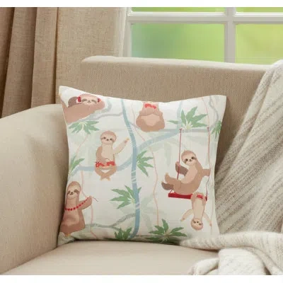 Gouchee Home Playful Sloth Cushion 16x16