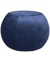 Gouchee Home Plump Indigo Blue Velvet Pouf In Blue