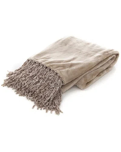 Gouchee Home Plush Throw In Neutral