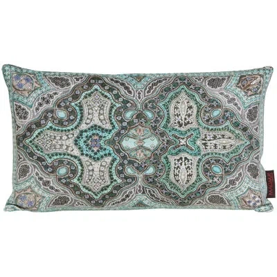 Gouchee Home Pradesh Cotton Lumbar Pillow In Mint