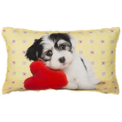 Gouchee Home Puppy Heart Cotton Lumbar Pillow
