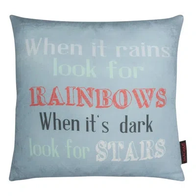 Gouchee Home Quotes Rainbows Cotton Throw Pillow