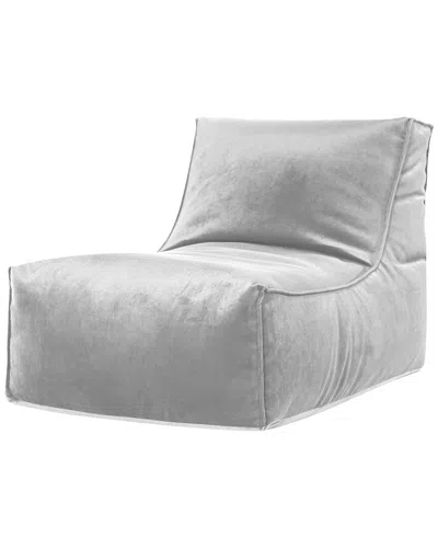 Gouchee Home Rock Velvet Bean Bag Lounge In Silver