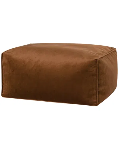 Gouchee Home Roll Velvet Pouf In Copper
