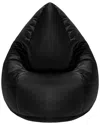 Gouchee Home Sambre Velvet Bean Bag Chair In Black