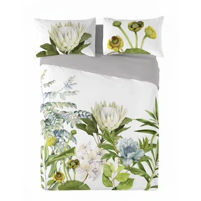 Gouchee Home Siara King 3pcs Duvet Cover Set (106"wx92"l) In Green,white,beige,yellow,blue,gray