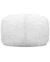 Gouchee Home Simcoe 4ft. Faux Rabbit Fur Foam Bean Bag Chair In White