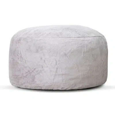 Gouchee Home Simcoe 4ft Faux Rabbit Fur Giant Foam Chair In Gray  Faux Fur