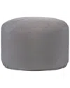 Gouchee Home Soleil Dotcom Indoor/ Outdoor Round Ottoman Pouf In Charcoal