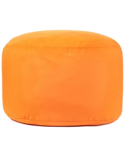 Gouchee Home Soleil Dotcom Indoor/ Outdoor Round Ottoman Pouf In Orange