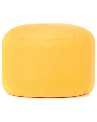 Gouchee Home Soleil Dotcom Indoor/ Outdoor Round Ottoman Pouf In Yellow
