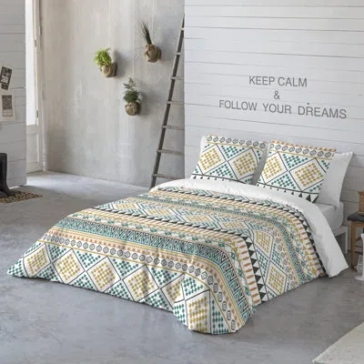 Gouchee Home Zimbabwe Reversible Duvet Cover Set In Beige,green,black
