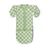 Goumikids Goumi 24 Hour Convertible Sleeper Baby Gown In Cabana Green