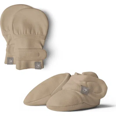 Goumikids Goumi Stay On Baby Mitts & Boots Set In Brown