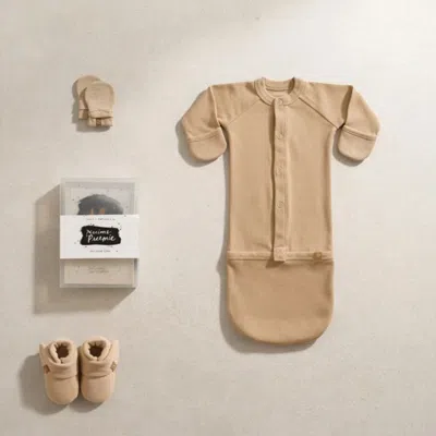 Goumikids Preemie Baby Sleep Gift Set In Brown