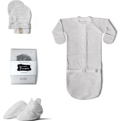 Goumikids Preemie Baby Sleep Gift Set In Gray