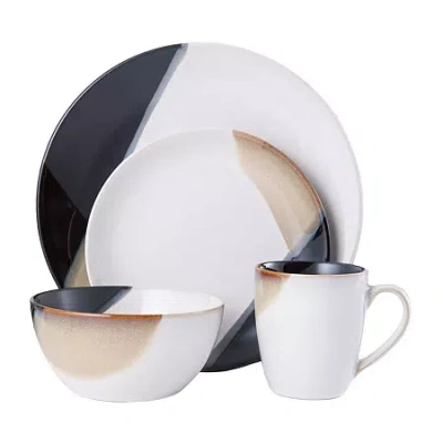 Gourmet Basics By Mikasa Caden 16-pc. Stoneware Dinnerware Set In Black