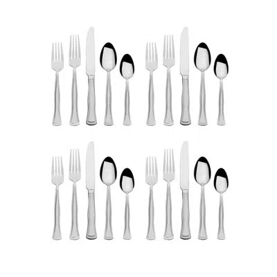 Gourmet Basics By Mikasa Chadwick 20-piece Bead Flatware Set, Service For 4