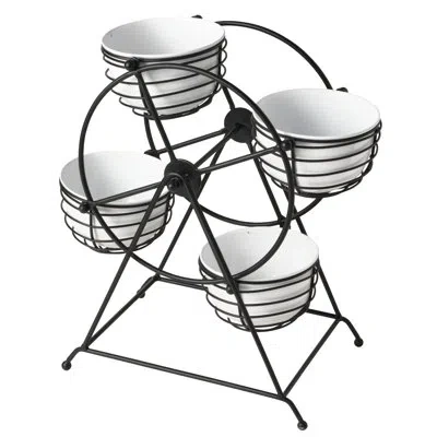Gourmet Basics By Mikasa Gourmet Basics Rotating Entertaining Caddy In Black