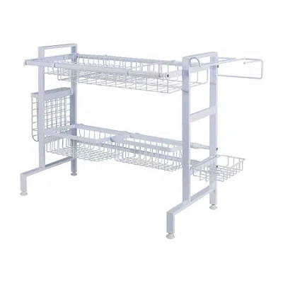 Gourmet Basics By Mikasa Over Sink Expandable Wall Organizer In White