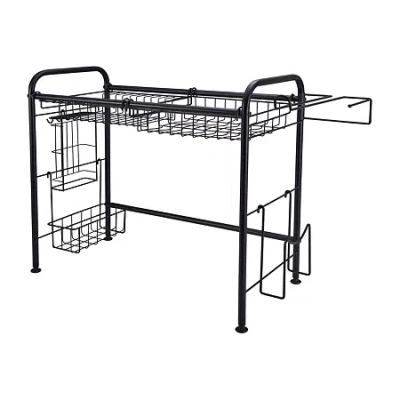 Gourmet Basics By Mikasa Over Sink Wall Organizer In Black