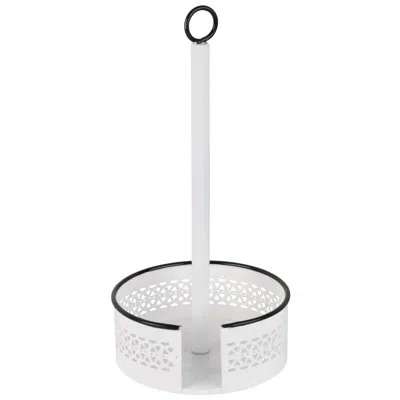Gourmet Basics By Mikasa Paper Towel Holder, 13 Inch In White