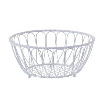 Gourmet Basics By Mikasa Rope Basket, 10 Inch, White